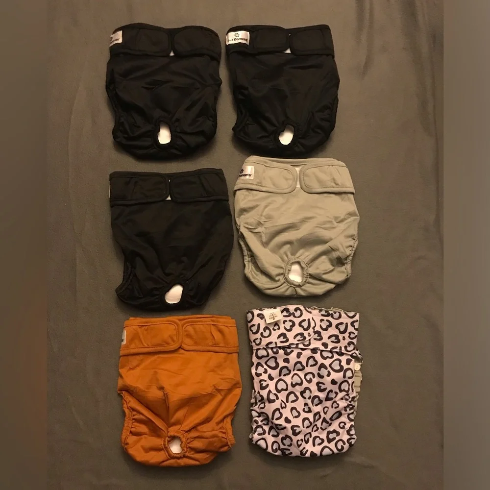 NEW Bundle of 6 Reusable Female Dog Diapers